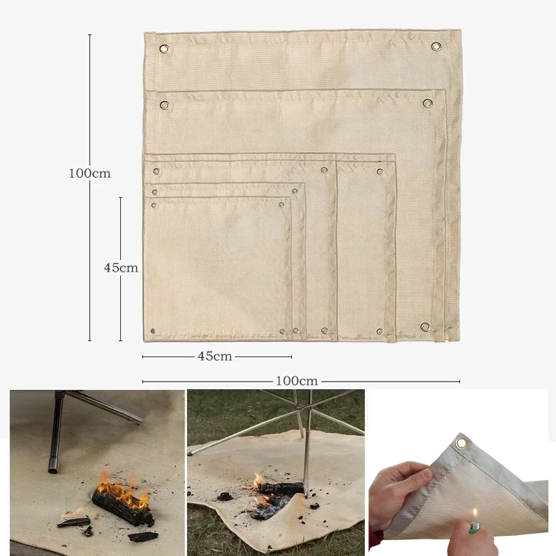 Outdoor Camping Grill - Огнеупорный коврик для кемпинга, термостойкое покрывало,