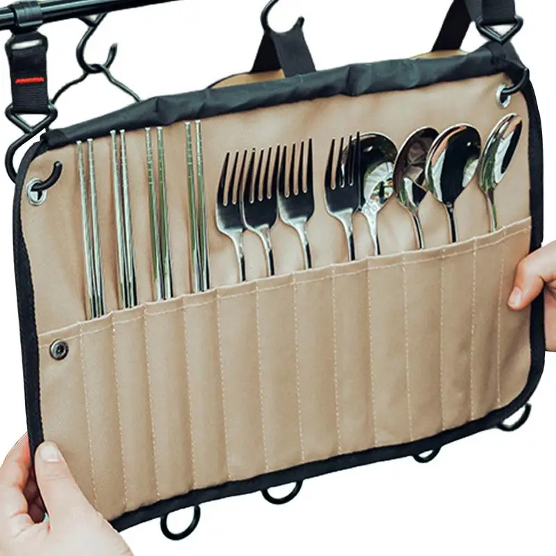 Outdoor Camping Utensils - Сумка-органайзер для столовых приборов для кемпинга,