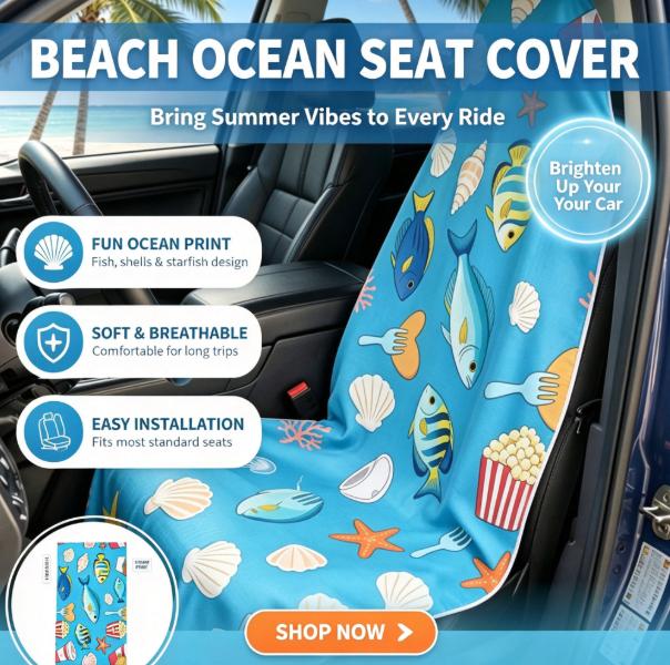 Outdoor Camping Carpet - Пляжное полотенце-накидка на сиденье автомобиля 2-в-1:
