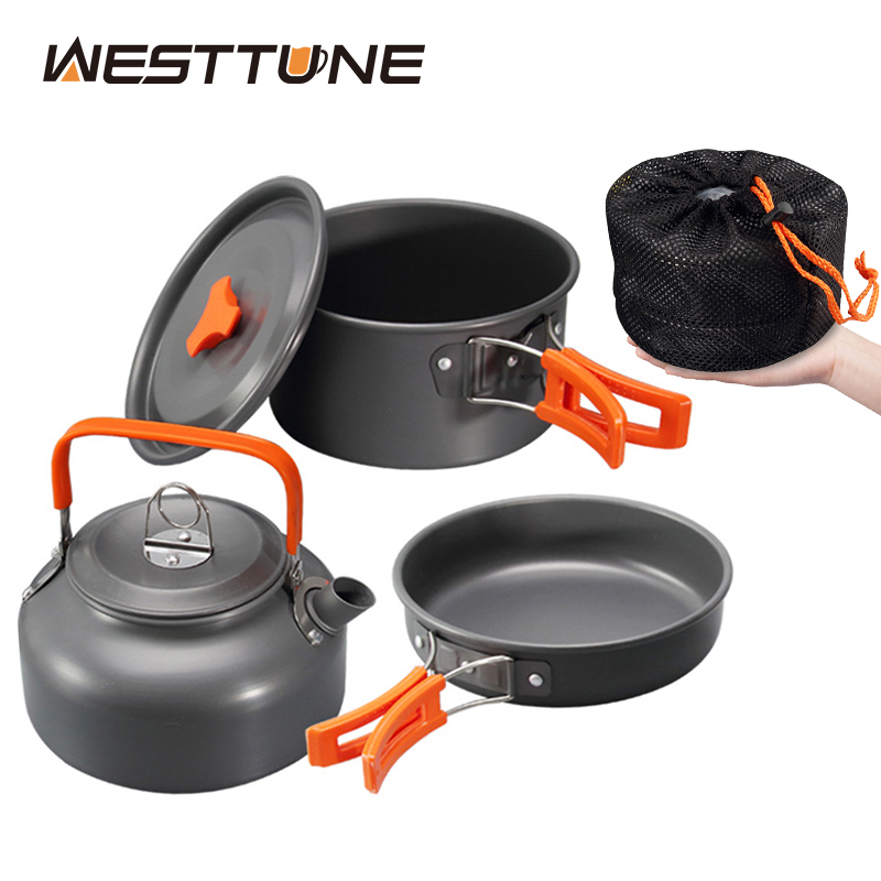 Outdoor Camping Kettle - WESTTUNE набор посуды для кемпинга, алюминиевый
