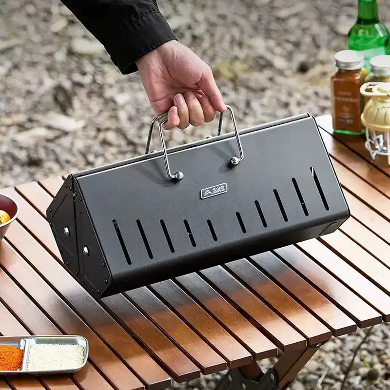 Outdoor Camping Grill - Портативный складной угольный гриль для барбекю,