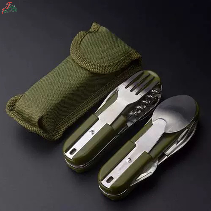 Outdoor Camping Utensils - Набор для кемпинга 5-в-1 из нержавеющей