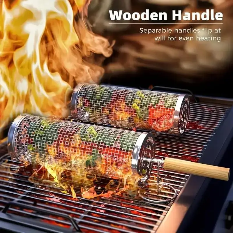 Outdoor Camping Grill - Корзина для гриля из нержавеющей стали,