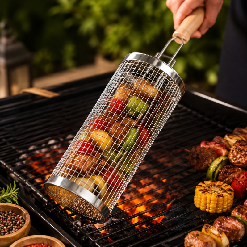 Outdoor Camping Grill - Набор круглых корзин для гриля из