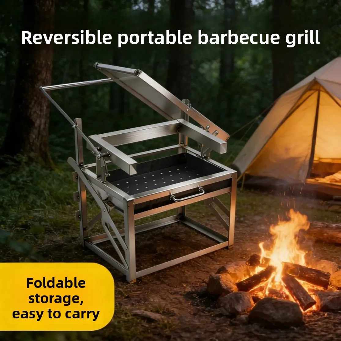 Прочный автоматически вращающи – обзор и цена Outdoor Camping Grill
