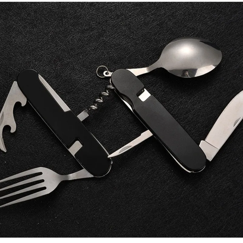 Складная посуда 4 в 1, съемная – обзор и цена Outdoor Camping Utensils