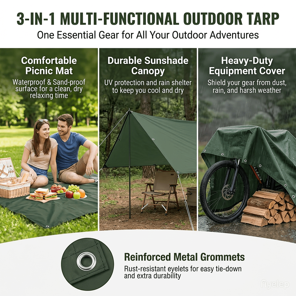 Многофункциональный водонепрон – обзор и цена Outdoor Camping Tarp