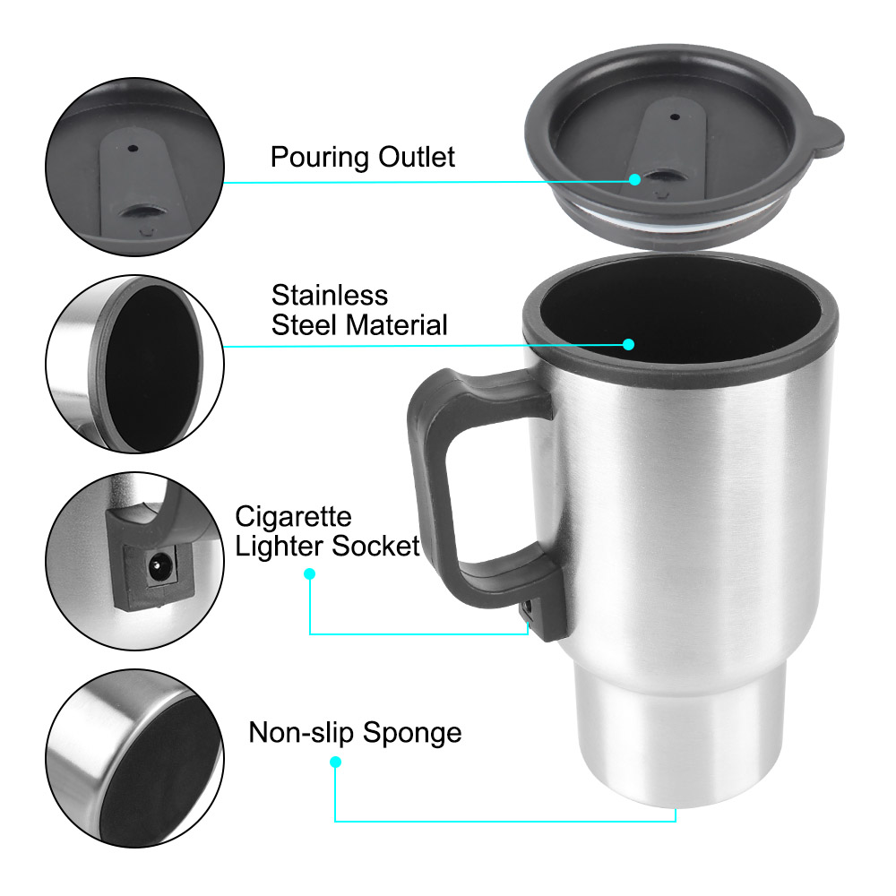 12 В 450 мл автомобильная кофе – обзор и цена Outdoor Camping Kettle