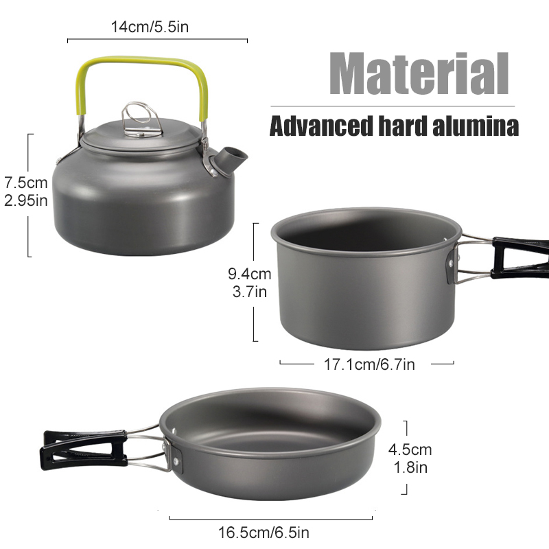 WESTTUNE набор посуды для кемп – обзор и цена Outdoor Camping Kettle