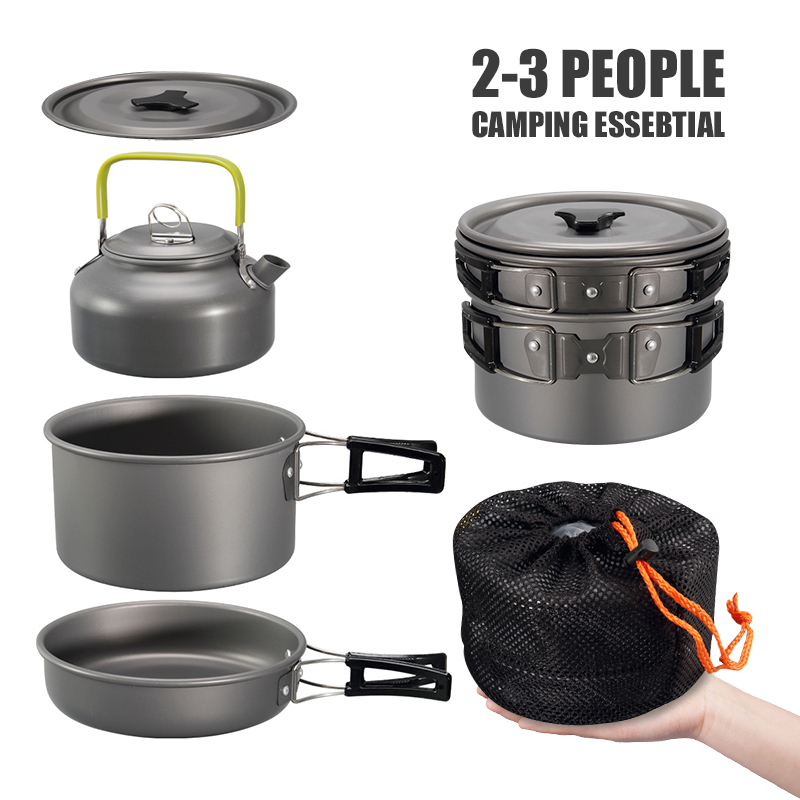 WESTTUNE набор посуды для кемп – обзор и цена Outdoor Camping Kettle