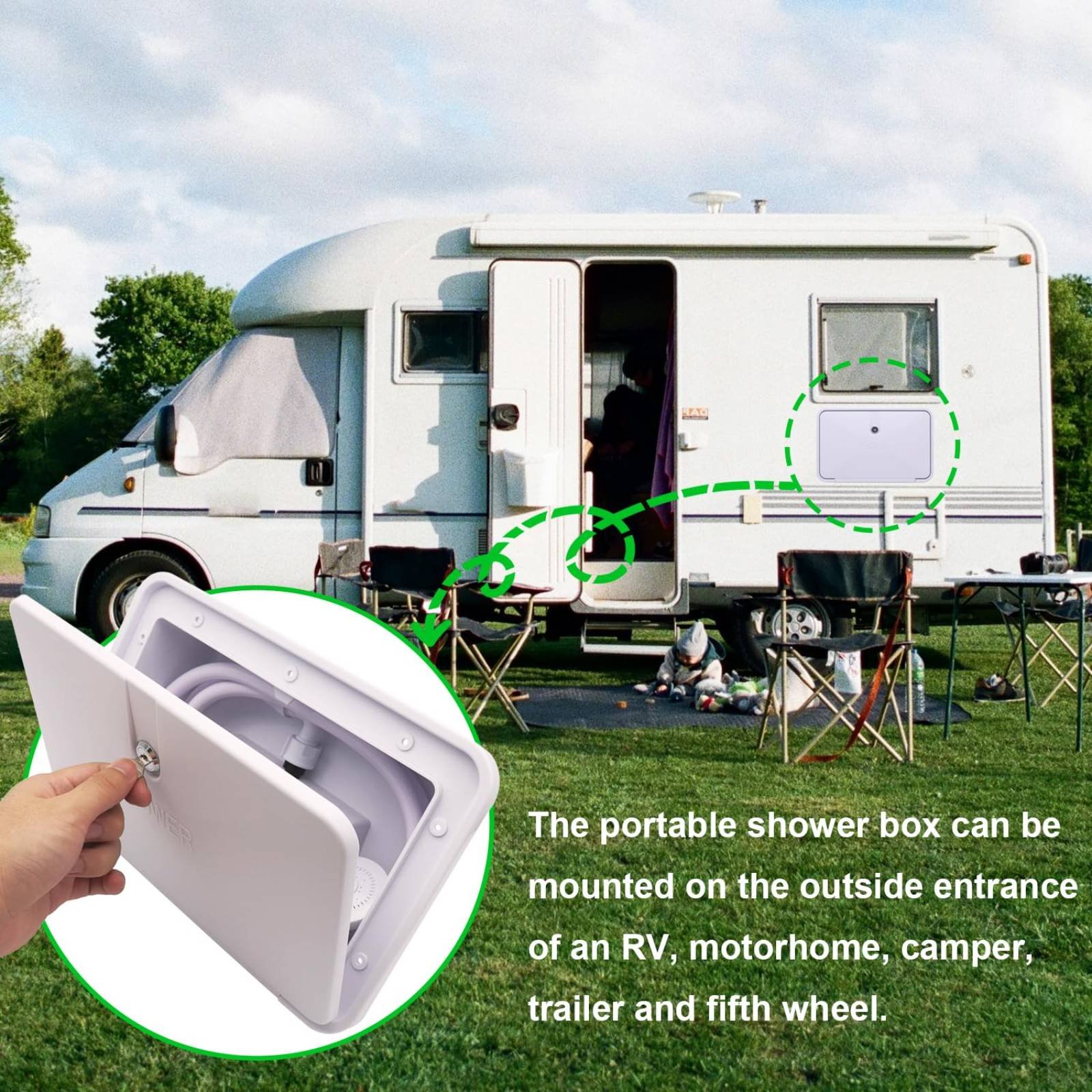 Компактный уличный душ для авт – обзор и цена Outdoor Camping Shower