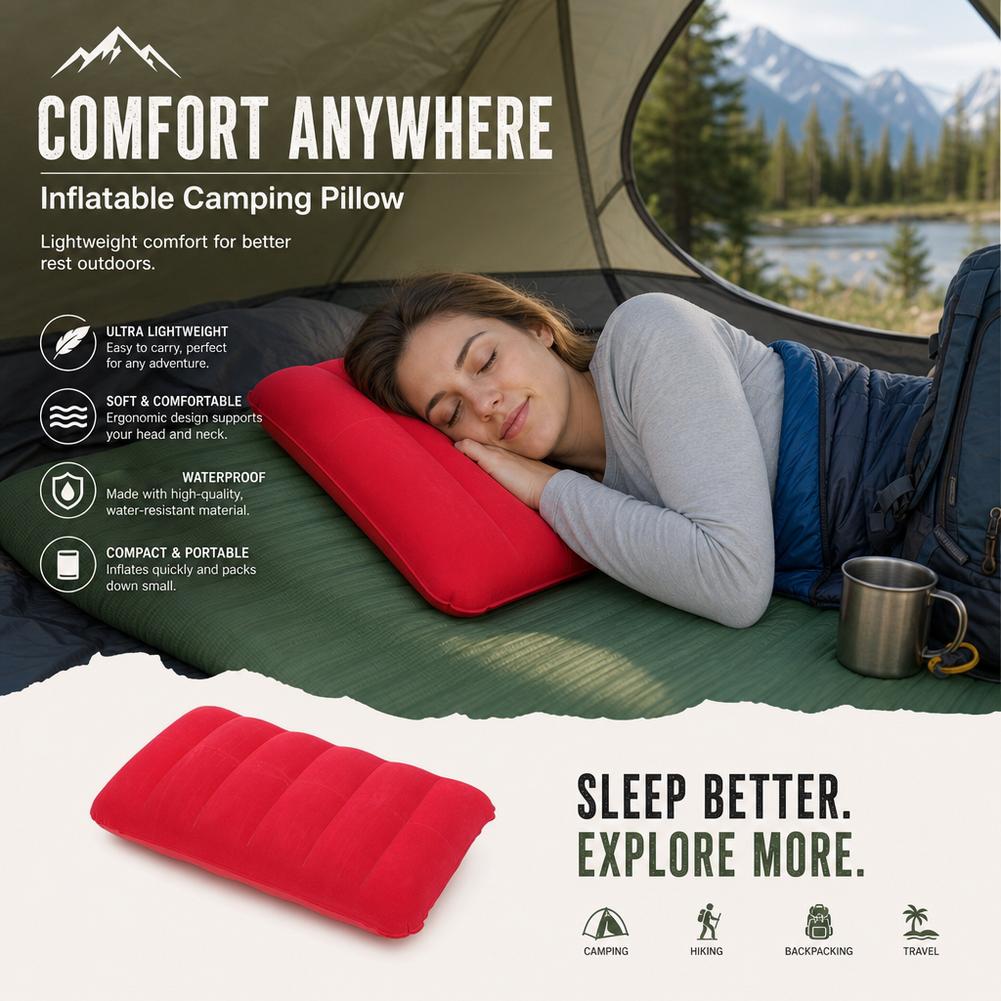 Надувная подушка 47x30 см для  – обзор и цена Outdoor Camping Carpet