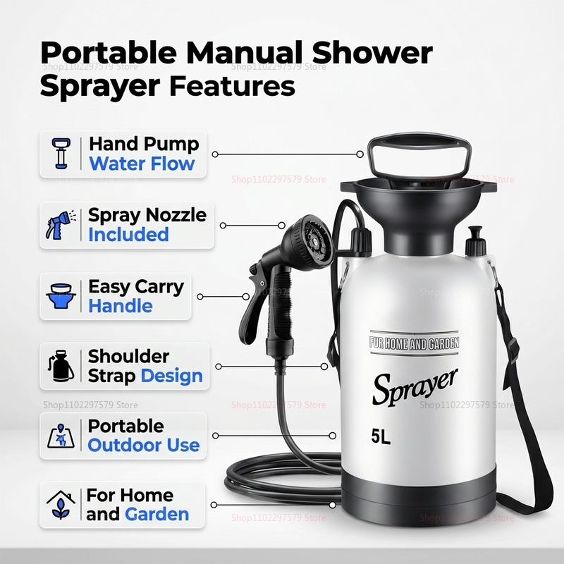 Портативный походный душ 5 л с – обзор и цена Outdoor Camping Shower
