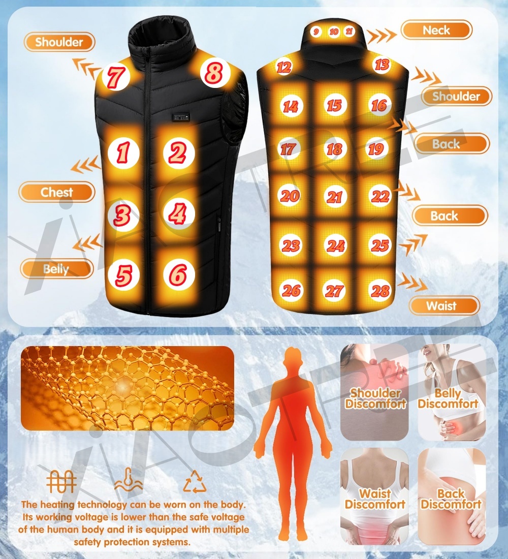 Жилет с подогревом 28/9 зон, м – обзор и цена Camping Outdoor Clothing